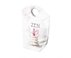 Douceur dIntérieur 6GMB364RS Panier à Linge Polyester Blanc 3 x 54 x 76 cm