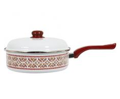 Menastyl Cuisson 8011509 Orient Sauteuse Acier Emaille Bordeaux Diamètre 24 cm 3 L Tous Feux dont Inductions