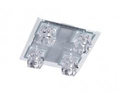 Wofi 992905060000 Vision Plafonnier LED RGB 4 x 20 W G4 Blanc