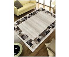 Un Amour de Tapis 33959 Ethno Vide Tapis Moderne Polypropylène Marron 200 x 290 cm
