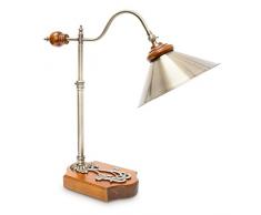 Relaxdays-10018504 Lampe de table de bureau design industriel orientable aspect laiton ancien