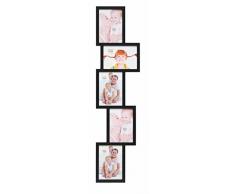 Deknudt Frames S65SX2 Cadre Multi Photos 5 Photos Bois Noir 10 x 15 cm