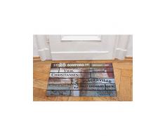 Un Amour de Tapis 36444 Eco Vintage Paillasson Caoutchouc Marron 45 x 75 cm
