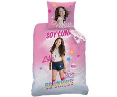 CTI 044419 Housse de Couette Soy Luna Be Unique Enfant Coton Rose 200 x 140 cm + Taie 63 x 63 cm