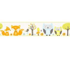 Esprit Home kids Frise murale Forest bleu orange blanc 5,00 m x 0,13 m 941131