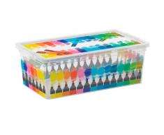 Kis 8407000 2059 01 C Box Style Colours Arty Boîte de Rangement Plastique Multicolore 6 L