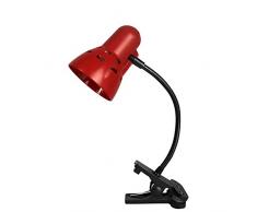 HOMEA 6LCE093RO Lampe de bureau à clipser Plastique Rouge 32 cm
