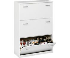 CS Schmalmöbel 12/94 SOFTplus Armoire à chaussures Bois Blanc 36 x 87 x 123 cm