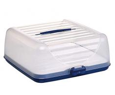 Emsa 503647 SUPERLINE Partybutler Plus, Boîte de rangement et conservation des gâteaux au frais, 36cm, bleu
