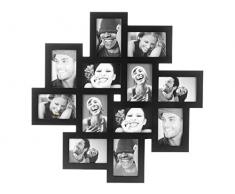 PT PT1306BK Cadre Photo Cluster Mdf Noir Large pour 12 photos de 10x15cm, 65 x 1,2 x 65cm