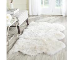 Safavieh Lowell Tapis Peau de mouton Blanc 91 X 152 cm