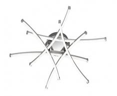 Wofi A Plafonnier LED Métal 3,8 W Intégré 570 x 105 x 570 cm Nickel mat/chromé/9035.06.54.5000