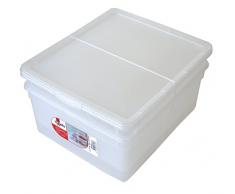 Sundis 7084004 CB Boîte de Rangement Plastique Transparent 40 x 33,6 x 22 cm Lot de 2