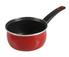 Crealys 508627 Casserole Acier Revêtu Manche Bakélite Tempo Volcano Rouge 18 cm