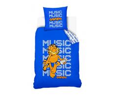 Garfield 12070045 Housse de Couette 140 x 200 cm avec Taie dOreiller 63 x 63 cm pour Enfant Coton Bleu