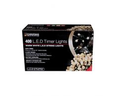 The Benross Christmas Workshop Guirlande lumineuse 400 LED avec minuterie Fonctionnement à piles Blanc chaud