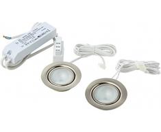 Wattlite 1 Pack de basse tension plafonniers encastrés Cabinet, Comprend 20W G4 ampoules et transformateur avec 2 raccords