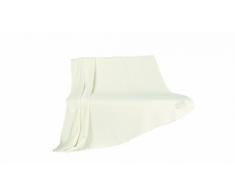Gözze, plaid velour, 150x200 cm, blanc, lavable, antistatique, toucher agréable, chaleur, douceur et moelleux, souplesse et légèreté, objet de déco, idéal pour senvelopper sur un canapé