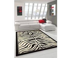Un Amour de Tapis 18315 Zèbre Tapis Moderne Polypropylène Noir 200 x 290 cm