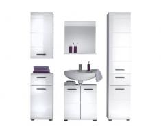 Maisonnerie 1116-901-01 Skin Ensemble Meubles de Salle de Bain 5 Pièces Blanc Ultrabrillant LxHxP 170 x 182 x 31 cm