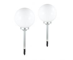 Xanlite PACK2SO100B Epsilon Balises Solaires 4 LED Lot de 2 Blanc 345 x 150 mm