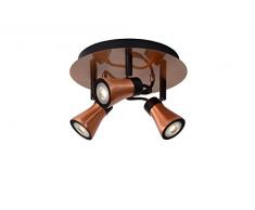 Lucide 17992/14/17 Bolo Éclairage de Plafond LED Spot Chrome Satiné 3 x GU10 5 W 28 x 28 x 15 cm