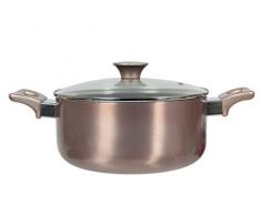 Menastyl Cuisson 8012756.0 Flashy Faitout Aluminium Rose Diamètre 24 cm Tous Feux dont Inductions
