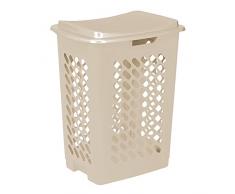 OKT 2053752 Panier à Linge Plastique Crème 60 L