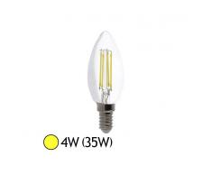 Vision-EL Ampoule Led 4W (35W) E14 Filament Flamme claire Blanc chaud