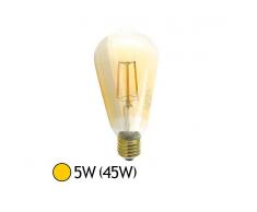 Vision-EL Ampoule Led 5W (45W) FILAMENT E27 Globe ST64 doré Blanc chaud 2700°K