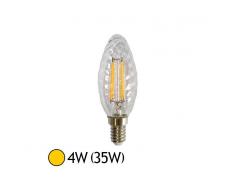 Vision-EL Ampoule Led 4W (35W) E14 Filament Flamme Torsadée Blanc chaud 2700°K