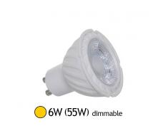 Vision-EL Spot Led 6W (55W) GU10 Dimmable Angle 38° Blanc chaud 2700°K