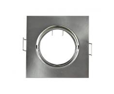 Vision-EL Support Spot LED Orientable Carré 84 Argent brossé