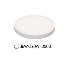 Vision-EL Plafonnier LED 36W (320W) pose en saillie D500 Blanc jour 4000°K