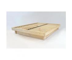 Lit plateforme bois massif, 140 x 200 cm