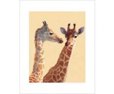 Les girafes, Noëlle TRIAUREAU, affiche 40x50 cm,