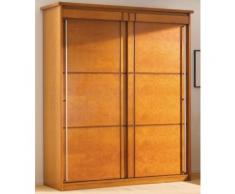 Armoire 2 portes coulissantes Mareva merisier,