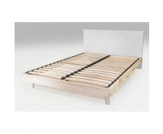 Lit Viking style Scandinave bois 2 places, 140 x 190 cm