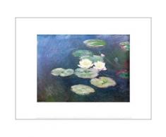 Nymphéas, effet du soir (détail), Claude MONET (1840-1926), affiche 30x40 cm,