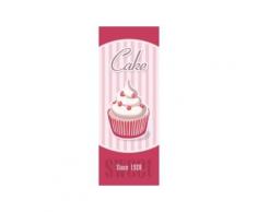 Papier peint lé unique Vintage Cup Cake,