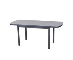 Table Balcon rectangulaire KENEAH 4/6 personnes coloris gris,