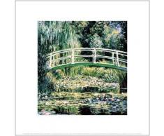 Nymphéas blancs, Claude MONET (1840-1926), affiche 30x30 cm,