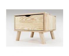 Chevet Scandinave Viking bois + tiroir,