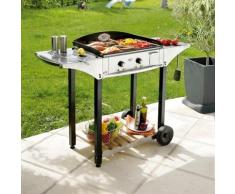 Ensemble Plancha ROLLER GRILL 600x400 électrique + desserte,