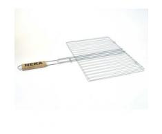 Grille barbecue double - 30 x 40 cm - Métal,