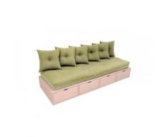 Banquette Sable + futon + coussins,