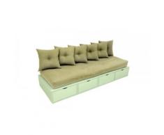 Banquette Sable + futon + coussins,