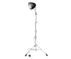 Lampe sur pied - Liseuse 'Rock Light' - chrome et noir,
