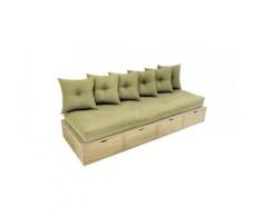 Banquette Sable + futon + coussins,