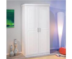 Armoire 2 portes Idaline teintée blanc,